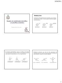 Reações de substituicao eletrofilica e nucleofilica aromatica