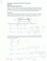 Midterm 2 with Solution - Introductory Solid Mechanics | TAM 251