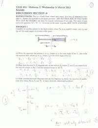 Midterm 1 Solutions | Introductory Solid Mechanics | TAM 251