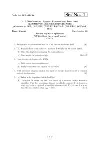 ELECTRONIC DEVICES and CIRCUITS - Docsity