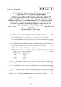 C PROGRAMMING and DATA-STRUCTURES, exams
