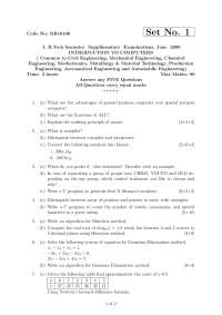 Exam of INTRODUCTION to COMPUTERS
