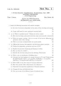 Exams of APPLIED CHEMISTRY