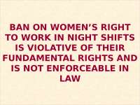 Gender Discrimination in Night Shift Work: A Look into Indian Labour Laws