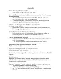 Lecture Notes on Chemical Bond | CHEM 027