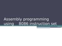 Computer Organisation - Assembly Programming - Docsity