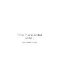Esercizi svolti di Analisi Matematica I - Funzioni e integrali