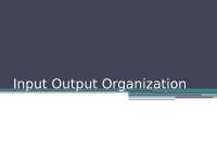Computer Organisation - Input - Output Organization - Docsity