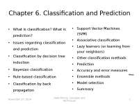 Data Mining - Classification and Prediction - Model selection