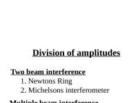 Physics - Division of Amplitudes - Prof. Bhandri