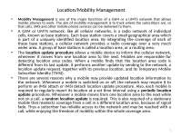 Mobile Computing - Location Mobility Management - Docsity