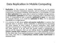 Mobile Computing - Data Replication In Mobile Computing