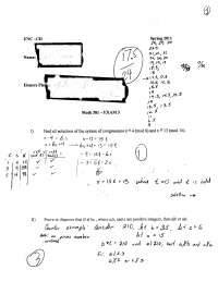 Exam 3 with Solutions for Discrete Mathematics - Spring 2011 | MATH 381 ...