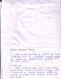 Physics - Proton Neuton Theory - Notes