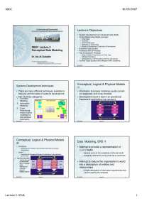 DataBase Development and Implementation Lec02 - Conceptual Data Modeling