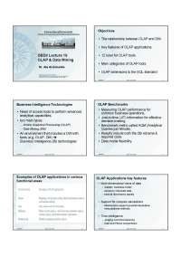 DataBase Development and Implementation Lec19 - OLAP and Data Mining