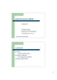 Efficiency of Ordered Data Structures: Binary Search and Binary Search Trees