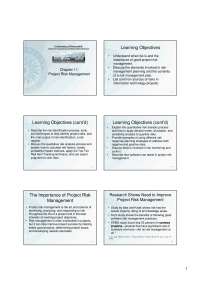 IT Project and Quality Management Lecture 11 -Project Risk Management -  Raymond J. Stoneham