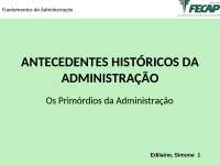 História da Administração