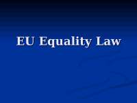 Equal Treatment and Pay in the EU: Overview of Articles and Case Law
