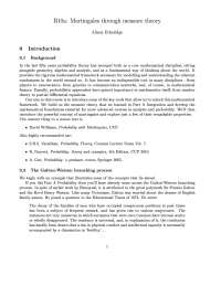 Martingales through Measure Theory, Lecture Notes- Maths - Prof Alison Etheridge 2