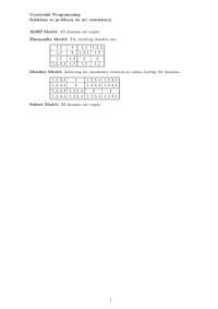 Constarint Programming, ExercisesSolution- Computer Science 1 - Docsity