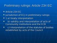 Preliminary rulings - ARTICLE234 DOC - Lecture - EU