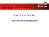 Understanding Foreign Investment Risk: Portfolio Theory & International Diversification