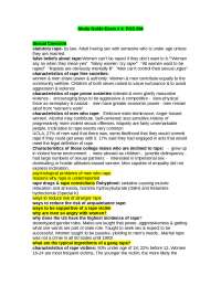Exam 4 Study Guide - Human Sexual Behavior | PGS 222 - Docsity