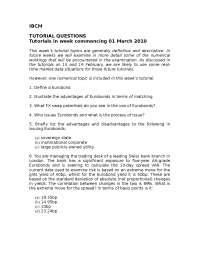 International Banking and Capital Markets - Tutorial Wk 6