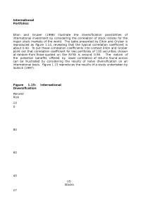 Portfolio Theory - International Portfolios -  Lecture