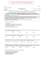 Exam 1 with Answers - Physics with Calculus I | PHY 2048 - Docsity