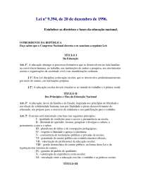 LDB da lei nº 9394/96 - LDB da lei nº 9394/96 para metologia cientifica ...