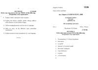 Test Paper - Morphology and Syntax - Annamalai University Master of Science in Translation Studies - 1st Yr- 2008