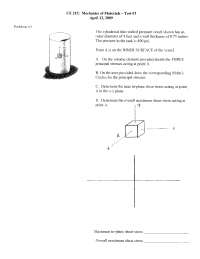 6 Questions on Mechanics of Materials - Exam 3 | C E 215 - Docsity