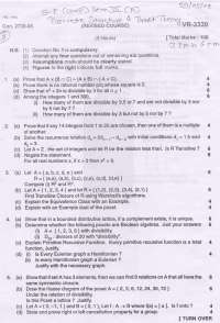 Test Paper - Discrete Structures and Graph Theory  - Mumbai University - Computer Science Engineering - 3rd Semester - 2009