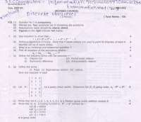 Test Paper - Discrete Structures and Graph Theory  - Mumbai University - Computer Science Engineering - 3rd Semester - 2007