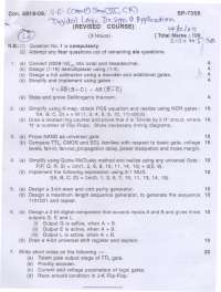 Digital Logic Design Exam Paper