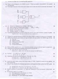 Test Paper - Digital Logic Design and Application - Mumbai University - Computer Engineering - 3rd Semester - 2007