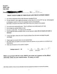 20 Questions with Answer Exam 1 - Business Calculus | MATH 1190 - Docsity