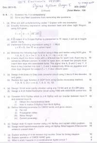 Test Paper - Digital Logic Design and Application - Mumbai University - Computer Engineering - 3rd Semester - 2010