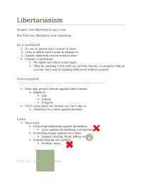 Libertarianism - Lecture Notes | PHIL 2304