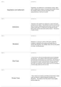 Alternative Dispute Resolution: Negotiation, Arbitration, Mediation, and More