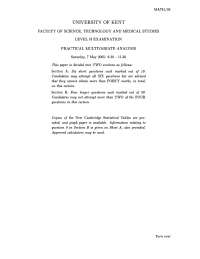 Practical Multivariate Analysis - Exam 2005 - Statistics and Economics