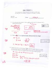 5 Solved Problems on Calculus II - Exam 1 | MATH 236 - Docsity