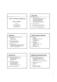 CS112: Introduction to Programming with C# at Yale University