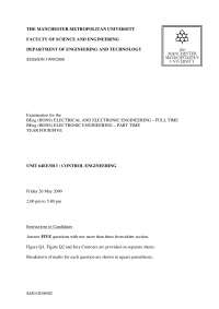 Control Engineering Examination for Electrical and Electronic Engineering Degree