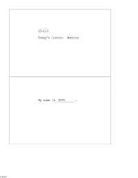 Methods, Lecture Notes - Computer Science - Docsity