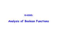Analysis Of Boolean Function, Lecture Slide - Computer Science - Docsity