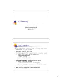 CPU Scheduling: Understanding Process Prioritization in Operating Systems